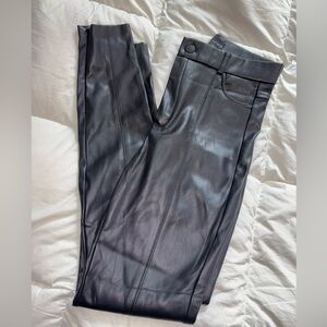 Zara high waisted leather pants - M